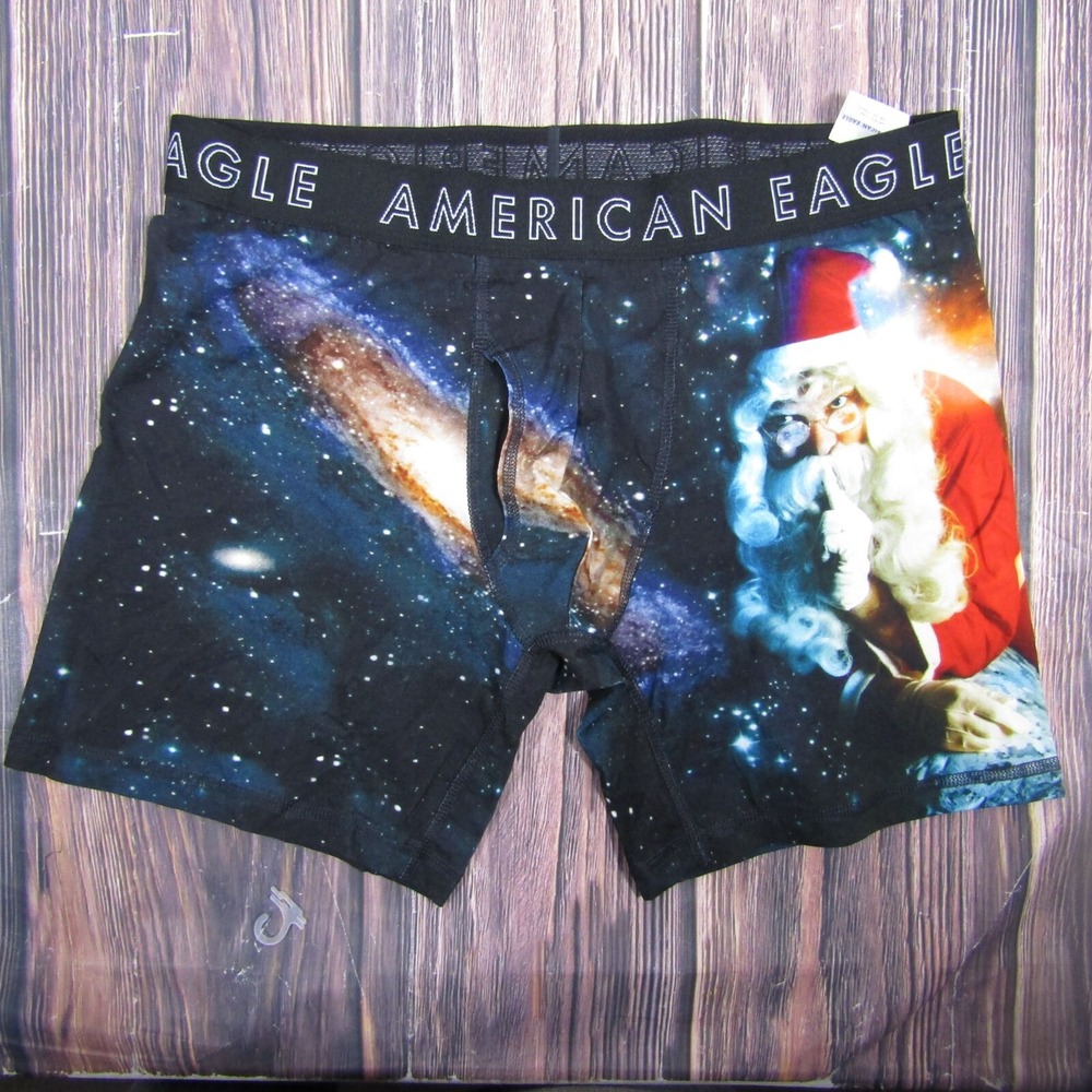 American Eagle NEW NWT Mens Large Boxer Briefs Santa Funny Gift